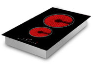 12 in. Knob Control Slim Housing Ceramic Radiant Electric Cooktop in Speckled Black with 2-Elements