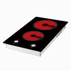 12 in. Knob Control Slim Housing Ceramic Radiant Electric Cooktop in Speckled Black with 2-Elements