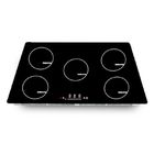 90cm Black Crystal Glass 9200W Five Ring Electric Induction Hobs