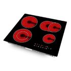 Smooth Micro Crystal Glass 270VAC 4 Burner Electric Cooktop
