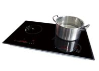 4.4KW  Two Burners Built In Electric Induction Stove 730*430mm