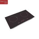 Ceramic Glass 2 Head 4800W Built In Induction Cooker With Sensor Control