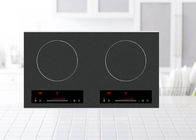 Gray 2 Zone Electric Stove Seperated Slide Touch Induction Cooktop