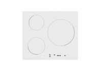 Ceramic Glass 5800W White Three Burner Induction Cooktop