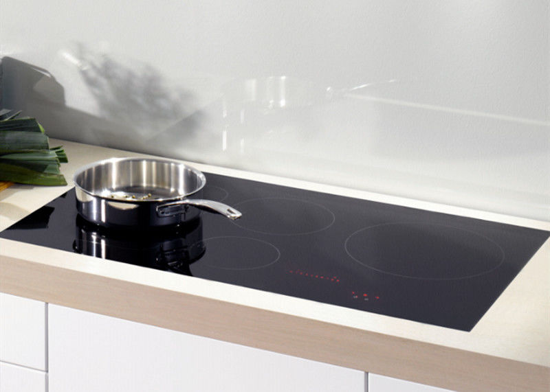 90cm Black Crystal Glass 9200W Five Ring Electric Induction Hobs