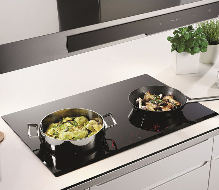 Ceramic Glass 2 Head 4800W Built In Induction Cooker With Sensor Control