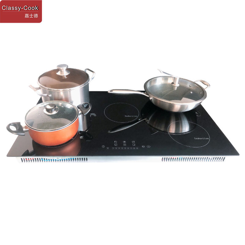 Speed Booster Ceramic Smooth Surface Glass Induction Cooktop 5 Burner With Trim