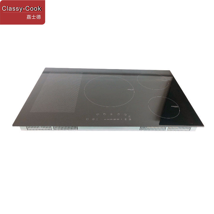 Ceramic Glass 4 Burners 380V Wifi Induction Cooktop With Flex Cooking Zone