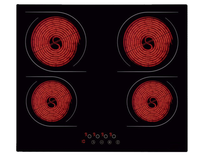 Framless 4 Zone Touch Control LED Ceramic Glass Induction Cooktop