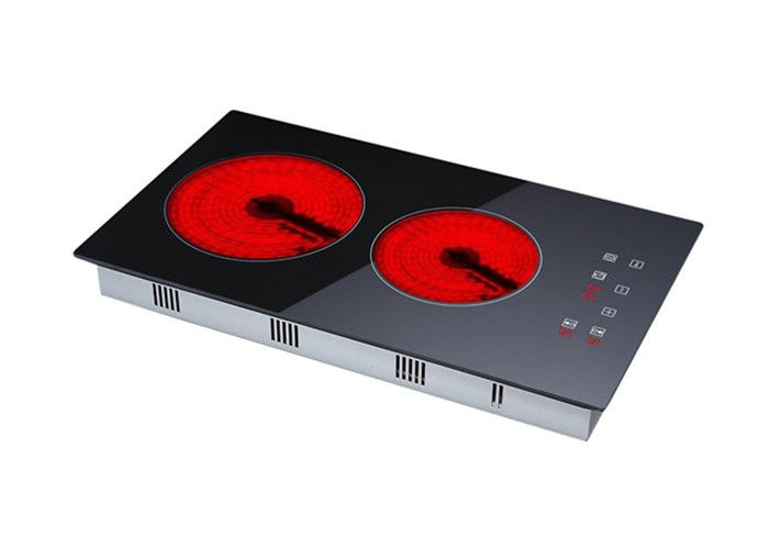 Ceramic Surface Radiant 2 Burner Infrared Cooktop with 9 power levels